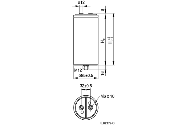 Shapes and Dimensions 电力电子设备用电容器(薄膜): B2560B_klk2179-o