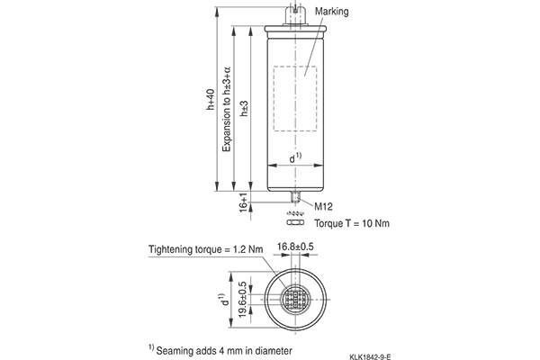 Shapes and Dimensions PFC:PhiCap 电容器:B32344_klk1842-9-e