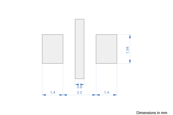 Land Pattern (Terminal Connection) EMC,3端子滤波器:ACH3218