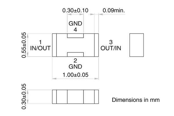 Shapes and Dimensions EMC,3端子滤波器:YFF15PC