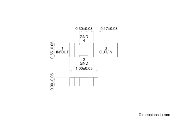 Shapes and Dimensions EMC,3端子滤波器:YFF15PC