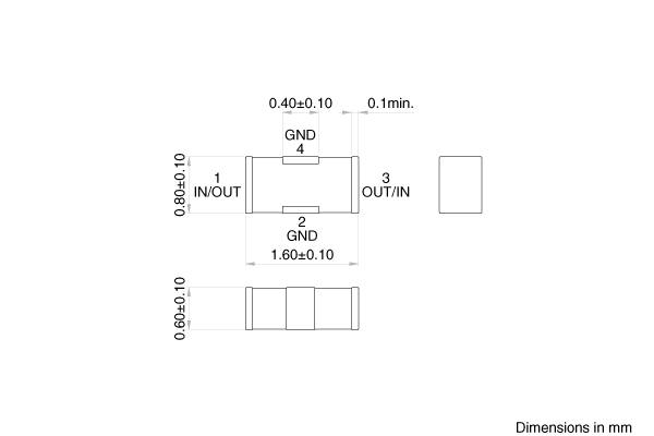 Shapes and Dimensions EMC,3端子滤波器:YFF18PC