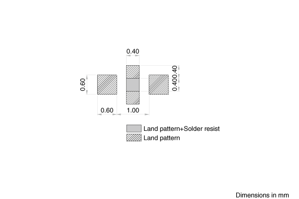Land Pattern (Terminal Connection) EMC,3端子滤波器:YFF18PC