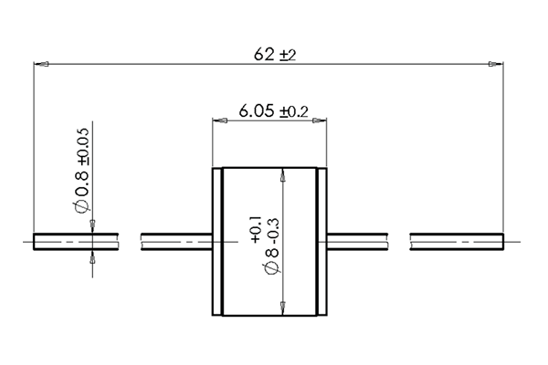 Shapes and Dimensions 浪涌放电管:ec-x