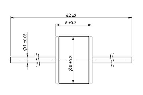Shapes and Dimensions 浪涌放电管:ef-x