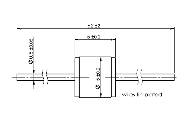 Shapes and Dimensions 浪涌放电管:m51-x