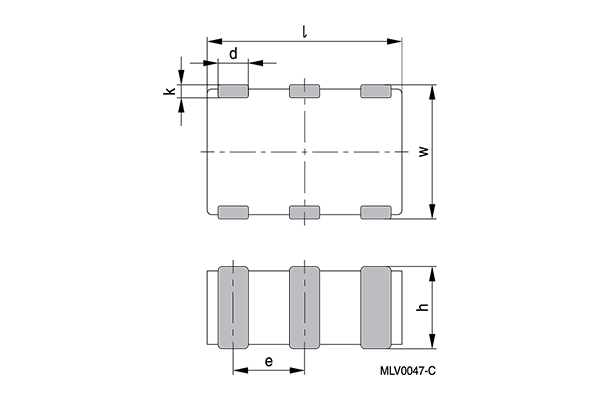 Shapes and Dimensions 电压保护器件,CeraDiodes:mlv0047c