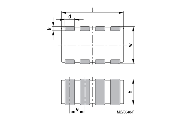 Shapes and Dimensions 电压保护器件,CeraDiodes:mlv0048f