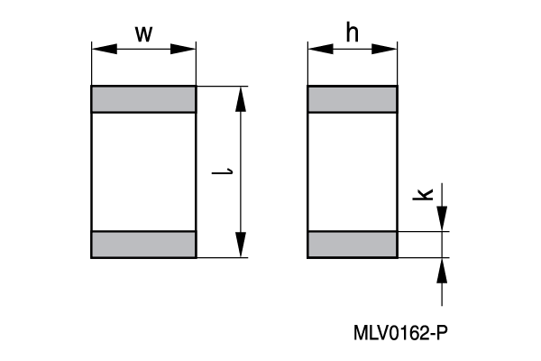Shapes and Dimensions 电压保护器件,CeraDiodes:mlv0162p