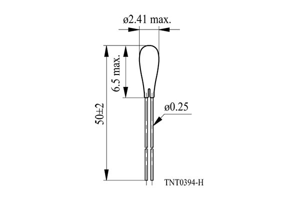 Shapes and Dimensions 传感器,NTC元件:070101_tnt0394h_s867_s869