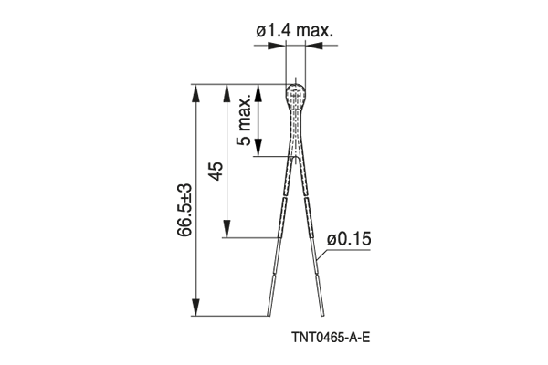 Shapes and Dimensions 传感器,NTC元件:070101_tnt0465a-e_g1541
