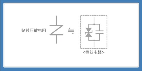 图5：积层贴片压敏电阻的等效电路